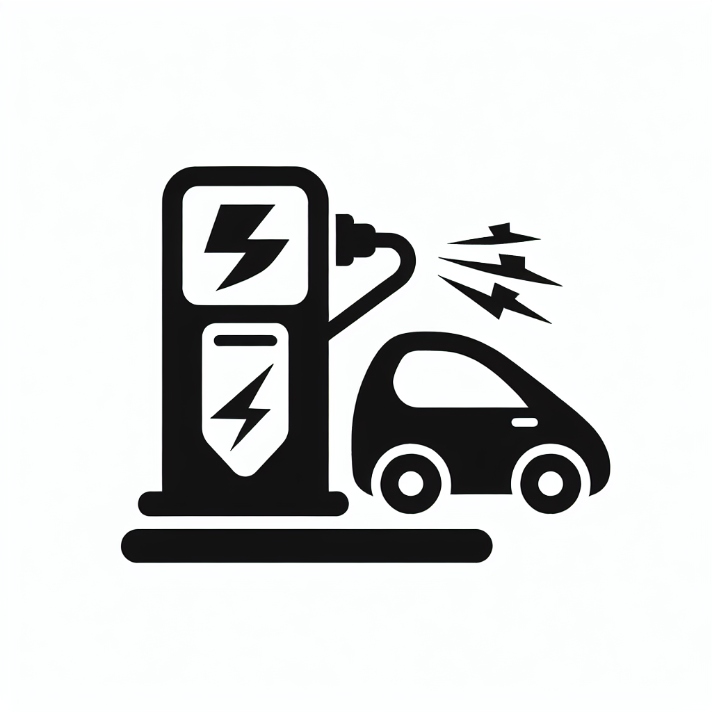 ev charging station installation - icon ev charging station installation - icon