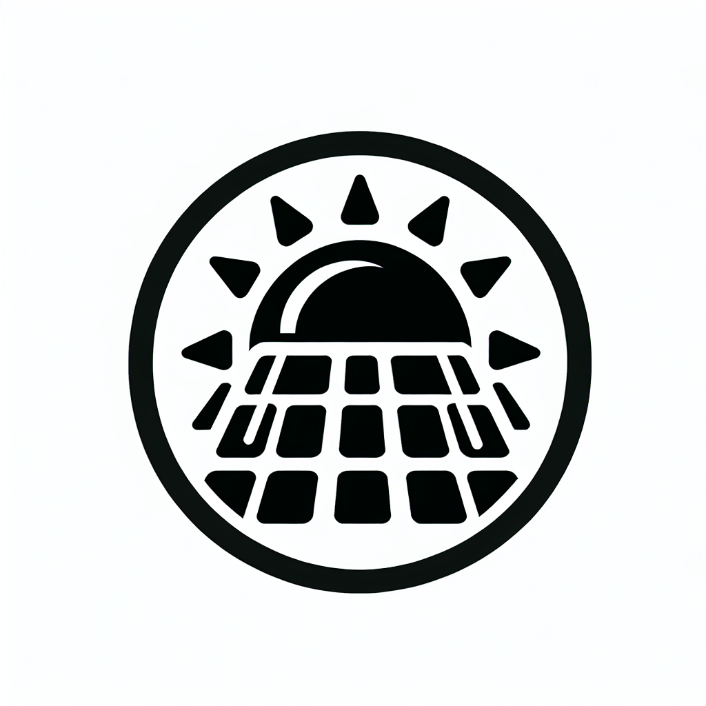 solar power panel installation - icon solar power panel installation - icon