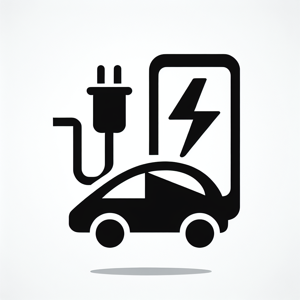mobile ev charging - icon mobile ev charging - icon