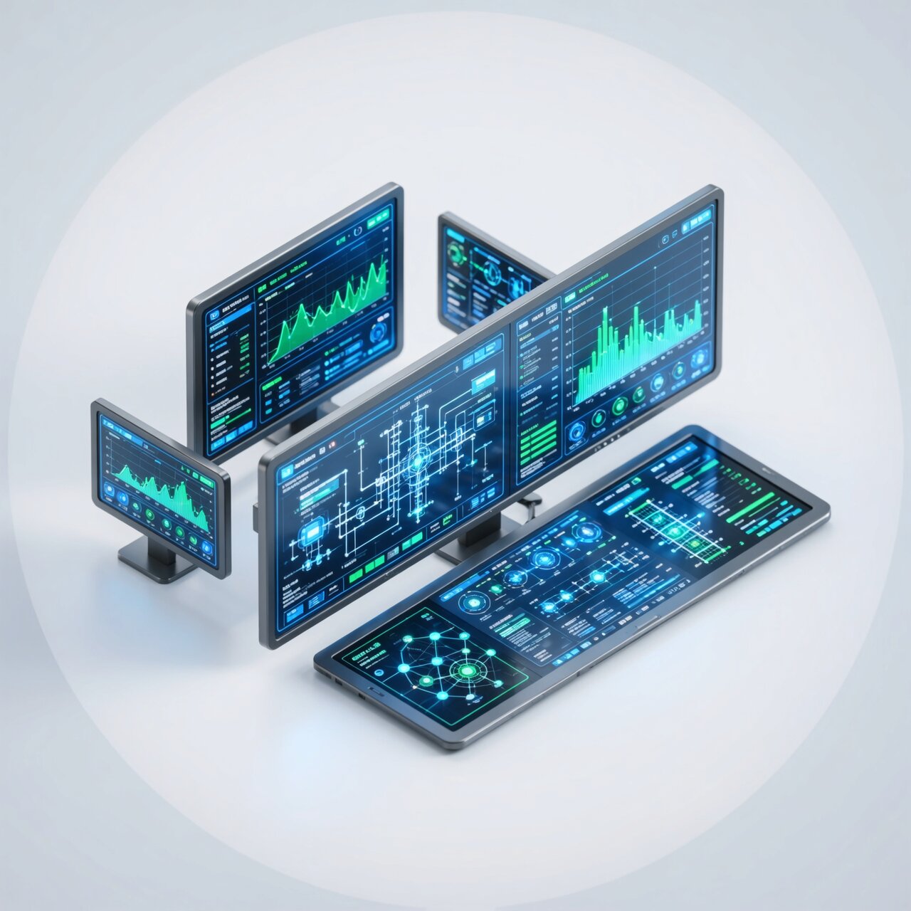 SCADA system integration with real-time monitoring displays for industrial process control automation