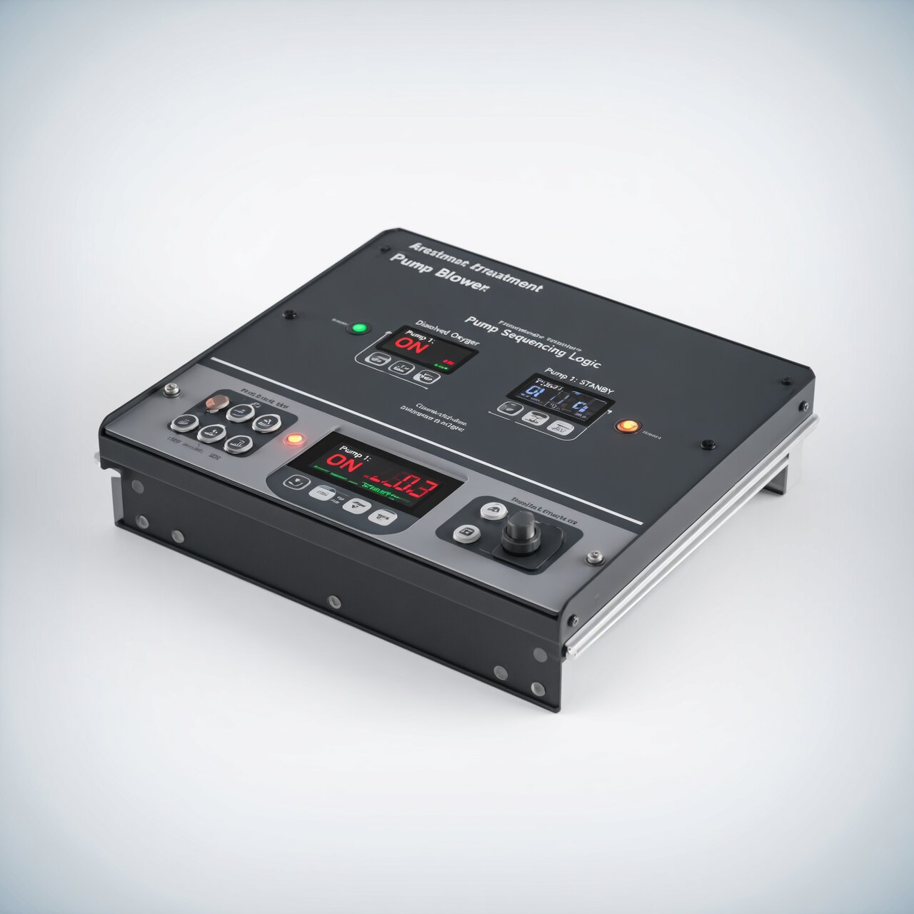 Wastewater treatment controls with aeration blower automation pump sequencing and dissolved oxygen monitoring systems